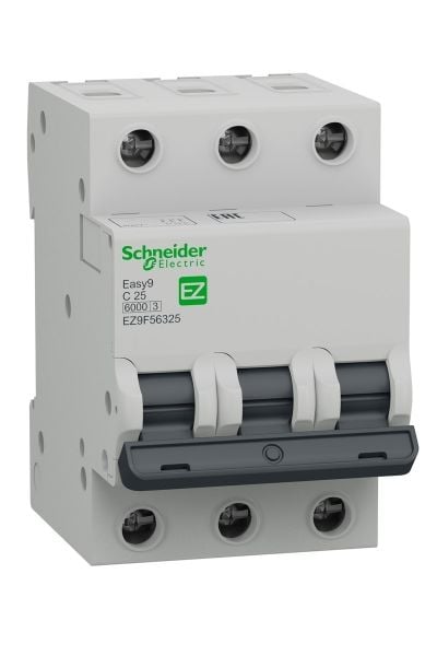 Schneider (EZ9F56325) Easy9 3P 25A, 6kA C Eğrisi Otomat
