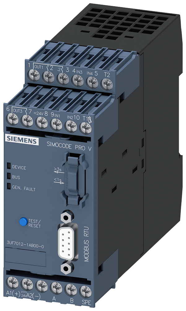 Siemens 3UF7012-1AB00-0 SIMOCODE PRO V Modbus RTU - 24VDC