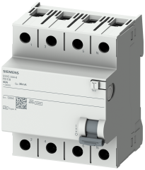 Siemens 5SV5346-6 A TİPİ HATA AKIMI KORUMA ANAHTARI-FI (KAÇAK AKIM KORUMA RÖLESİ) 63A; 400V; 30mA; 3P+N