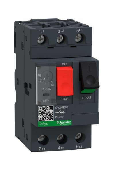 Schneider (GV2ME20) TeSys GV2 Motor Devre Kesici Termik Many. 13-18A