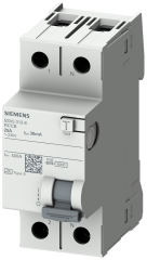 Siemens 5SV5312-6 A TİPİ HATA AKIMI KORUMA ANAHTARI-FI (KAÇAK AKIM KORUMA RÖLESİ) 25A; 230V; 30mA; 1P+N