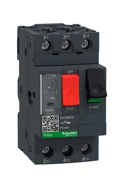 Schneider (GV2ME06) TeSys GV2 Motor Devre Kesici Termik Many. 1-1.6A