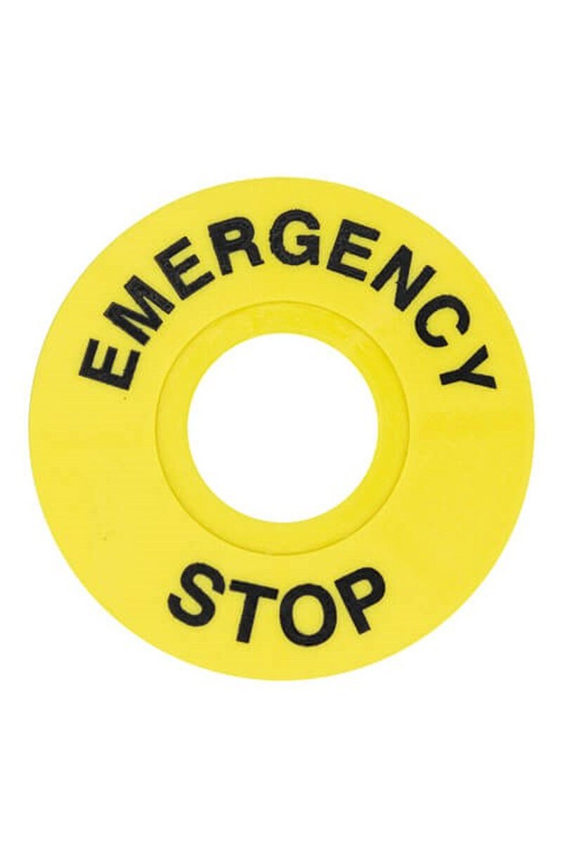 GWEST ( FD/60 )  60mm ACİL STOP ETİKETİ