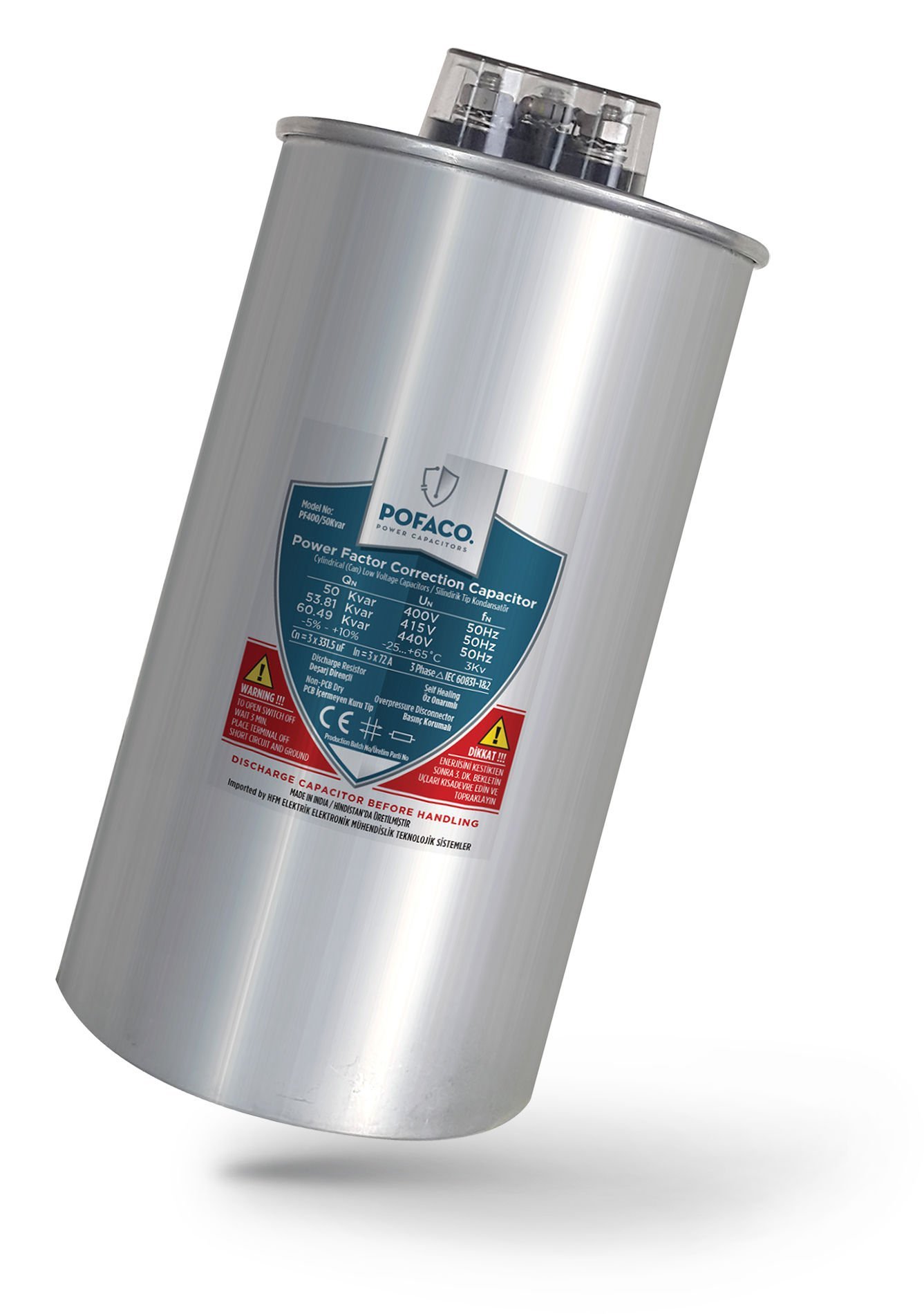 Pofaco 690V 50 Kvar Kondansatör
