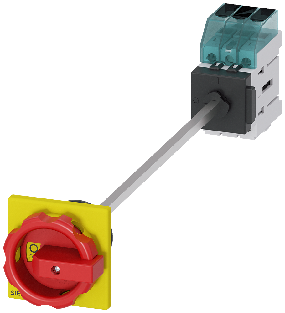 Siemens 3LD3348-0TK53 3LD3 ACİL STOP ŞALTERLERİ, DİPTEN TESPİTLİ TAHRİK KOLU, KİLİTLEMELİ, KAPI BAĞLANTILI, SARI/KIRMIZI 40A  15 KW