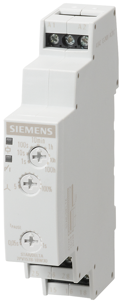 Siemens 7PV1578-1BW30 7PV1 Yıldız-Üçgen Zaman Rölesi, 2NO Kontak