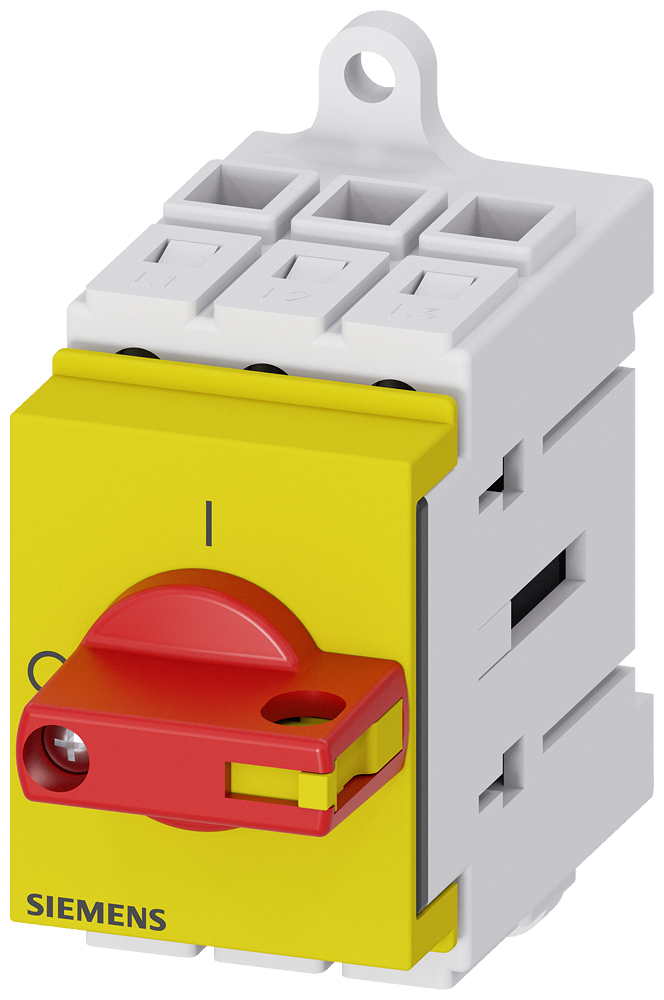 Siemens 3LD3330-0TK13 3LD3 ACİL STOP ŞALTERLERİ, RAYA/PANOYA MONTE EDİLEBİLİR TAHRİK KOLU, SARI/KIRMIZI  40A 15 KW