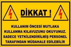 Uyarı Levhası Model:27