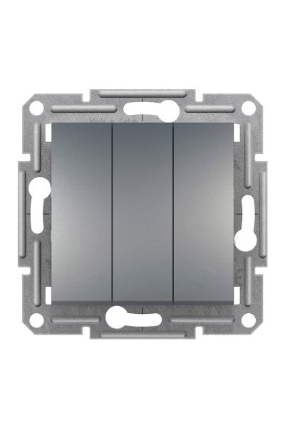 Schneider (EPH2100162) Asfora Üçlü Anahtar - Çelik