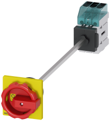 Siemens 3LD3148-0TK53 3LD3 ACİL STOP ŞALTERLERİ, DİPTEN TESPİTLİ TAHRİK KOLU, KİLİTLEMELİ, KAPI BAĞLANTILI, SARI/KIRMIZI 25A  9 KW