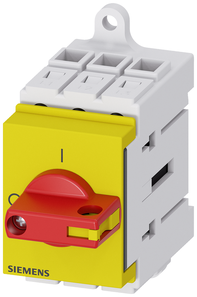 Siemens 3LD3130-0TK13 3LD3 ACİL STOP ŞALTERLERİ, RAYA/PANOYA MONTE EDİLEBİLİR TAHRİK KOLU, SARI/KIRMIZI 25A  9 KW