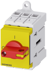 Siemens 3LD3130-0TK13 3LD3 ACİL STOP ŞALTERLERİ, RAYA/PANOYA MONTE EDİLEBİLİR TAHRİK KOLU, SARI/KIRMIZI 25A  9 KW