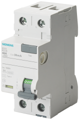 Siemens 5SV3316-6 A TİPİ HATA AKIMI KORUMA ANAHTARI-FI (KAÇAK AKIM KORUMA RÖLESİ); 63A; 230V; 30mA;  FAZ+NÖTR; 70mm