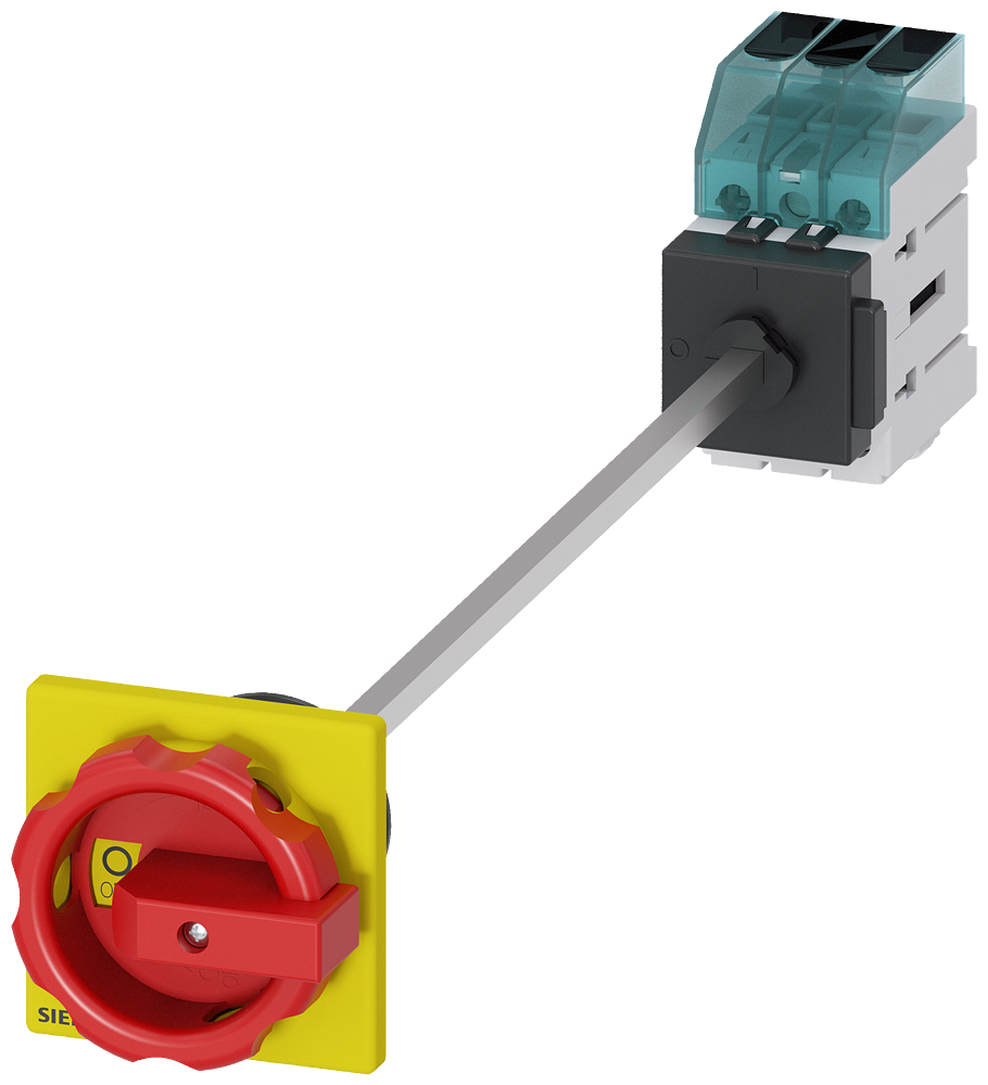 Siemens 3LD3048-0TK53 3LD3 ACİL STOP ŞALTERLERİ, DİPTEN TESPİTLİ TAHRİK KOLU, KİLİTLEMELİ, KAPI BAĞLANTILI, SARI/KIRMIZI 16A  7,5 KW