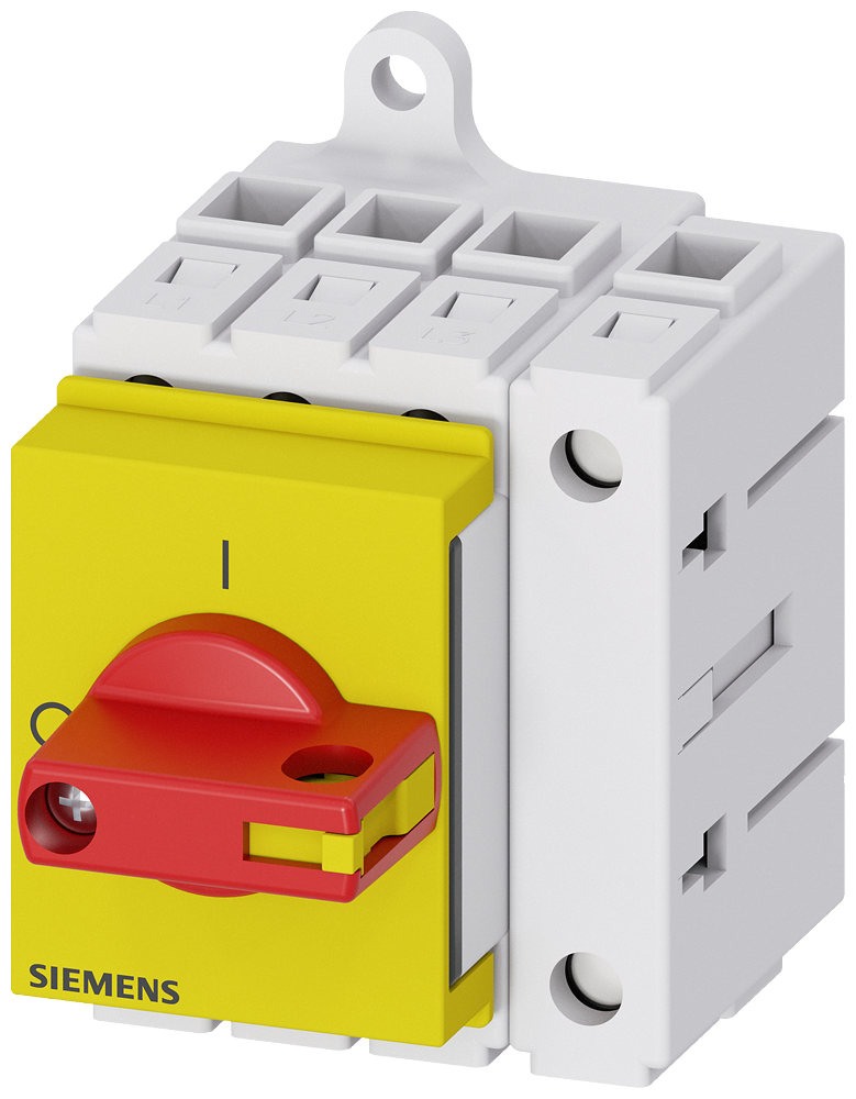 Siemens 3LD3030-0TL13 3LD3 ACİL STOP ŞALTERLERİ, RAYA/PANOYA MONTE EDİLEBİLİR, SARI/KIRMIZI 16A 7,5KW 3+N