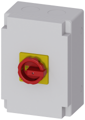 Siemens 3LD2866-0TB53 3LD2 KUTULU TİPLER, IP65, TAHRİK KOLU SARI/KIRMIZI, 125A, 45 KW