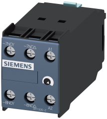 Siemens 3RT1926-2GD51 Katı hal zaman gecikmeli yardımcı kontak bloğu, önden takılabilir, zaman aralığı 1,5...30s, 200 ... 240 V AC, 2 NO, yıldız-üçgen (wye-delta) fonksiyonu, S6 boyutları... S12