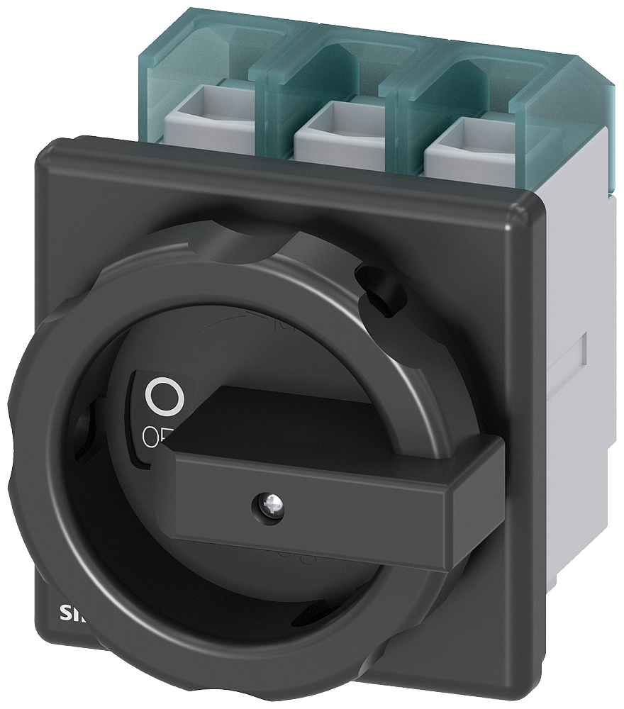 Siemens 3LD2804-0TK51 ACİL STOP ŞALTERLERİ, ÖNDEN TESPİTLİ TAHRİK KOLU SİYAH,  A125  45 KW