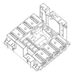 Legrand (422589) DPX³ 1600 çekmeceli tip 4P kompakt için arka terminal