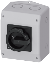 Siemens 3LD2565-0TB51 3LD2 KUTULU TİPLER, IP65, TAHRİK KOLU SİYAH, 63A, 22 KW