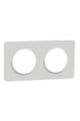 Schneider (S520804R) Odace Touch Dokulu Beyaz İkili Çerçeve