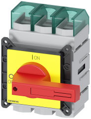 Siemens 3LD2405-0TK13 ACİL STOP ŞALTERLERİ, ÖNDEN TESPİTLİ TAHRİK KOLU SARI/KIRMIZI,  A250  132 KW