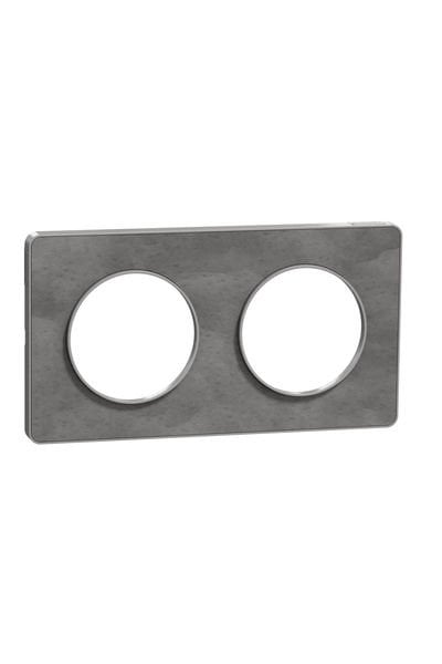 Schneider (S530804V) Odace Touch Arduaz İkili Çerçeve - Alüminyum