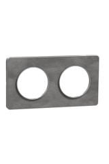 Schneider (S530804V) Odace Touch Arduaz İkili Çerçeve - Alüminyum