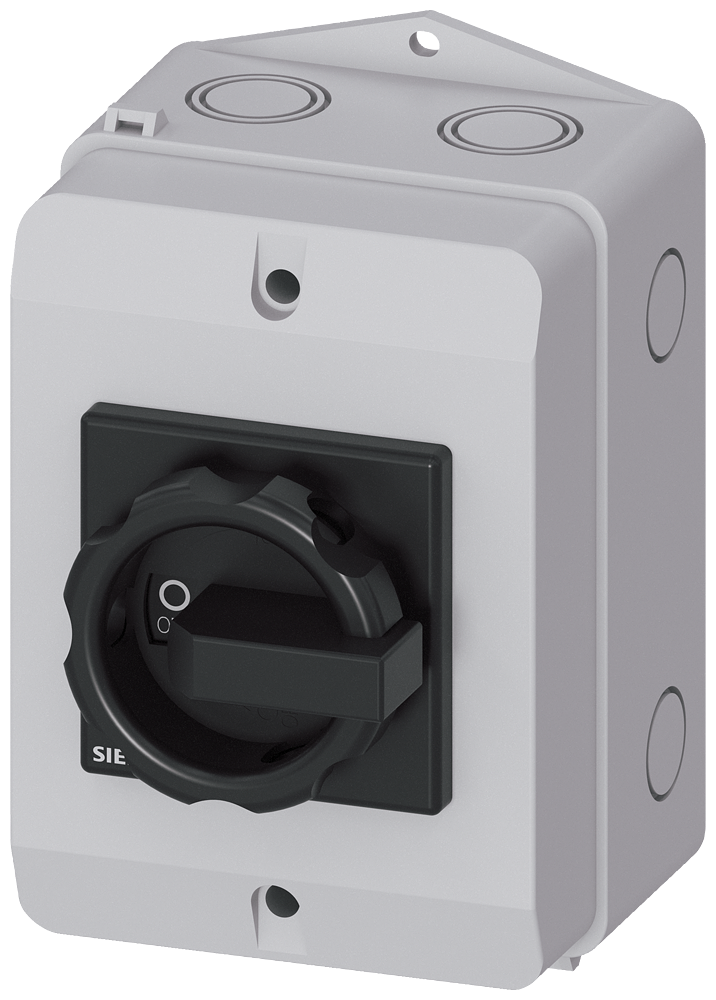 Siemens 3LD2164-0TB51 3LD2 KUTULU TİPLER, IP65, TAHRİK KOLU SİYAH, 25A, 9,5 KW