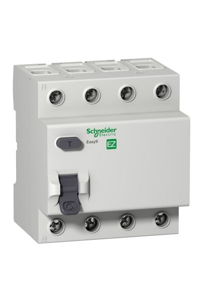Schneider (EZ9R05463) Easy9 Kaçak Akım Koruma Rölesi 4P 63A 30MA AC-tip 400V