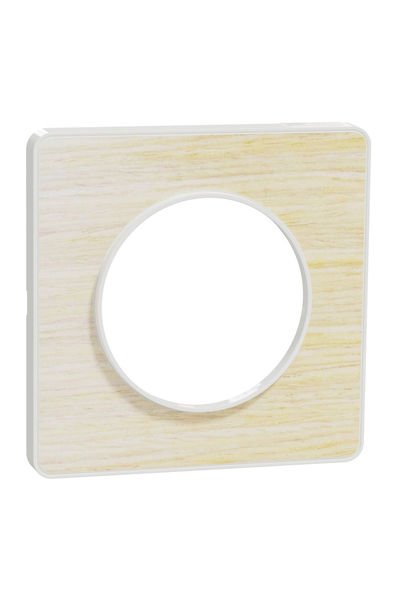 Schneider (S520802M) Odace Touch Nordik Ahşap Tekli Çerçeve - Beyaz