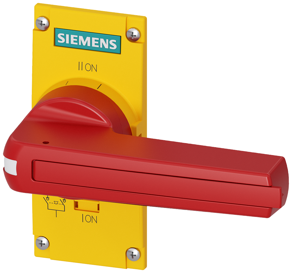 Siemens 3KC9301-2 3KC TİPİ YÜK KESİCİ AKSESUARI, TAHRİK KOLU (SARI KIRMIZI/ACİL STOP TİPİ), BOY3