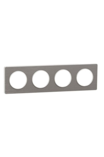 Schneider (S520808J) Odace Touch Metal Dörtlü Çerçeve - Beyaz