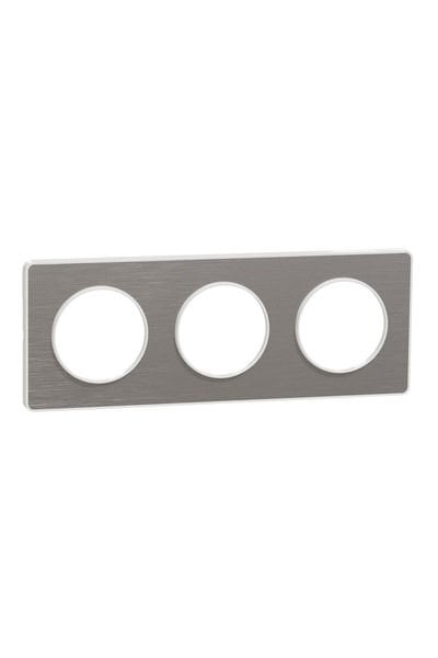 Schneider (S520806J) Odace Touch Metal Üçlü Çerçeve - Beyaz