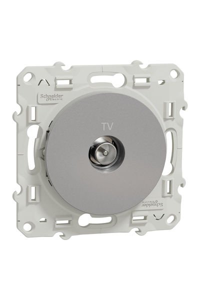 Schneider (S530445) Odace TV Prizi Sonlu - Alüminyum