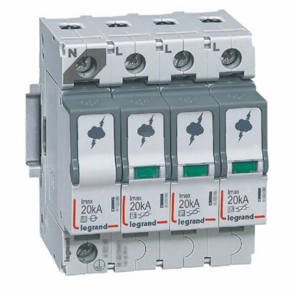 Legrand (412225) Sayaç sonrası için parafudr Tip 2 C tipi Imax 20kA Up:1.2kV 3