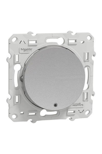 Schneider (S530276) Odace Işıklı Liht Butonu - Alüminyum
