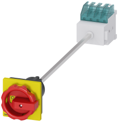 Siemens 3LD2013-1TL53 ACİL STOP ŞALTERLERİ TAHRİK KOLU SARI/KIRMIZI, DİPTEN TESPİTLİ, KİLİTLEMELİ, KAPI BAĞLANTILI,  A 16  7,5 KW 3+N