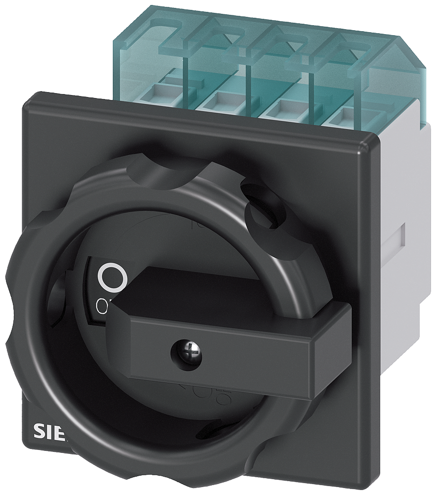 Siemens 3LD2003-1TL51 ACİL STOP ŞALTERLERİ, ÖNDEN TESPİTLİ TAHRİK KOLU SİYAH,  A 16  7,5 KW 3+N