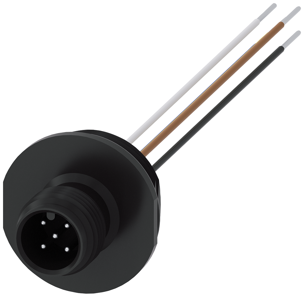 Siemens 3SY3128 3SE5 Kablo Baglanti Aksesuarı, M12, 0,25mm 2  5 Kutup, maksimum 250V, 4A
