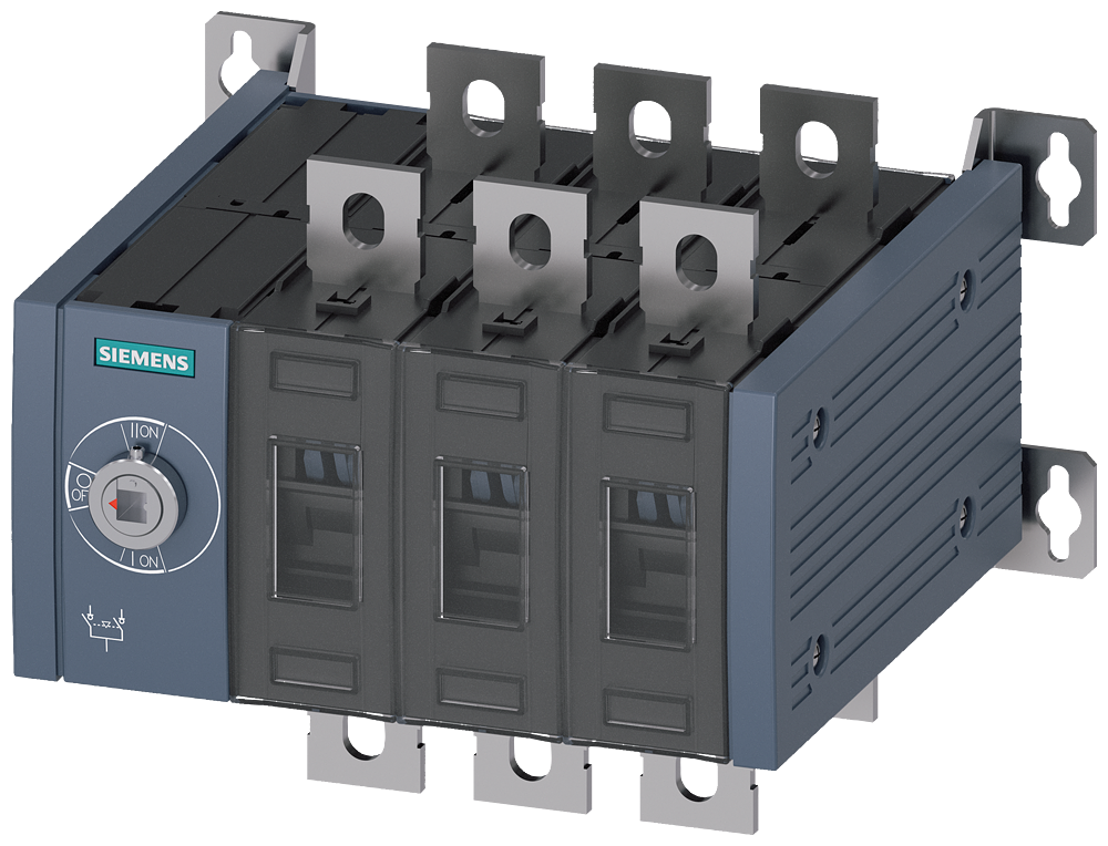Siemens 3KC0342-0PE00-0AA0 3KC Tipi Manuel Transfer Şalteri, 3 kutuplu, Soldan tahrikli,boy 3, 400A