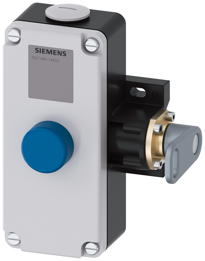 Siemens 3SE7160-1AE00 SIRIUS 3SE7 İpli Acil Durdurma Şalteri, Metal Gövde, M20 x 1.5 Kablo Girişi, 2X75m'ye kadar, ‹ki Yönlü, 2NC + 2NO kontak, IP 65, Kilitlemeli ve buton resetli