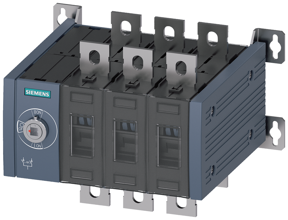 Siemens 3KC0340-0PE00-0AA0 3KC Tipi Manuel Transfer Şalteri, 3 kutuplu, Soldan tahrikli,boy 3, 315A