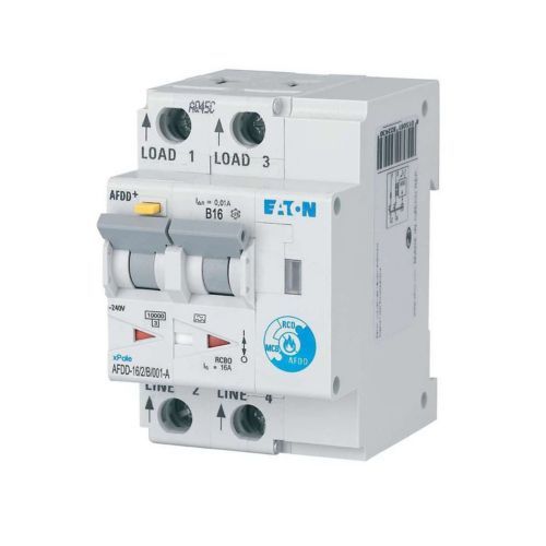 Eaton AFDD-16/2/B/001-A AFDD+ (Ark Hatası + MCB + RCD) 10kA, B, 10mA (A tipi), 1x16A+N (187201)