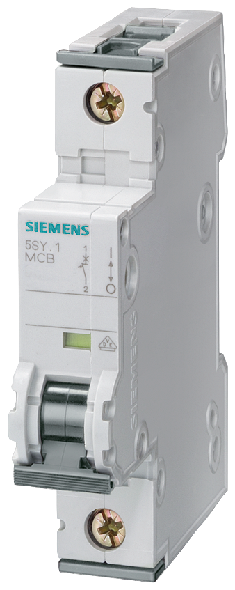 Siemens 5SY5120-7 20A; 1 FAZLI; DC ANAHTARLI OTOMATİK SİGORTA; 10kA; C TİPİ; YAVAŞ KARAKTERLİ