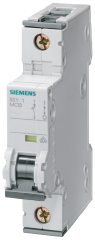 Siemens 5SY5120-7 20A; 1 FAZLI; DC ANAHTARLI OTOMATİK SİGORTA; 10kA; C TİPİ; YAVAŞ KARAKTERLİ