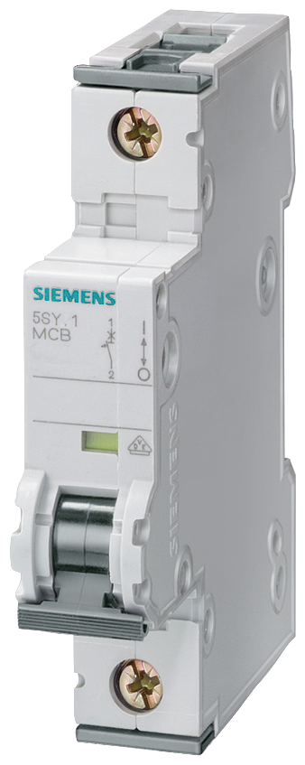 Siemens 5SY5108-7 8A; 1 FAZLI; DC ANAHTARLI OTOMATİK SİGORTA; 10kA; C TİPİ; YAVAŞ KARAKTERLİ