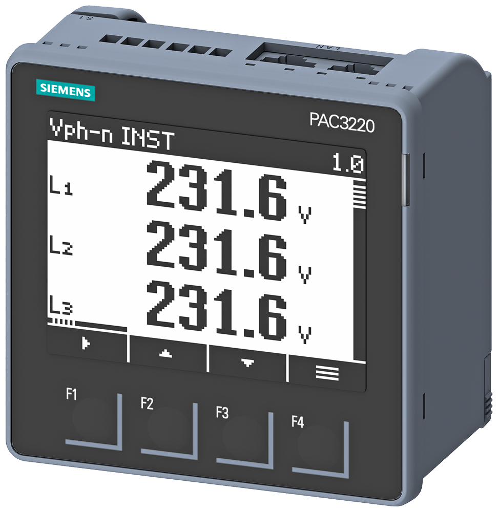 Siemens 7KM3220-1BA01-1EA0 SENTRON PAC3220 ENERJİ ANALİZÖRÜ (22-65V DC +/- %10)