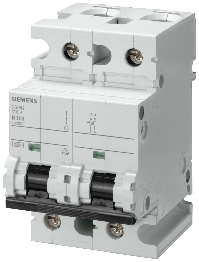 Siemens 5SP4291-7 100A; 2 FAZLI; 70mm OTOMAT; ANAHTARLI OTOMATİK SİGORTA; 10kA; C TİPİ; YAVAŞ KARAKTERLİ
