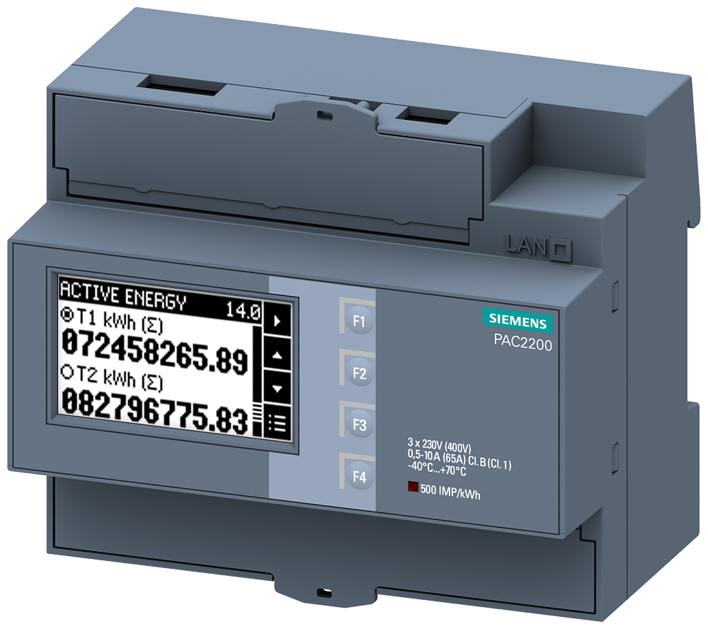 Siemens 7KM2200-2EA40-1DA1 PAC2200, 65 A, Modbus-RTU haberleşmeli